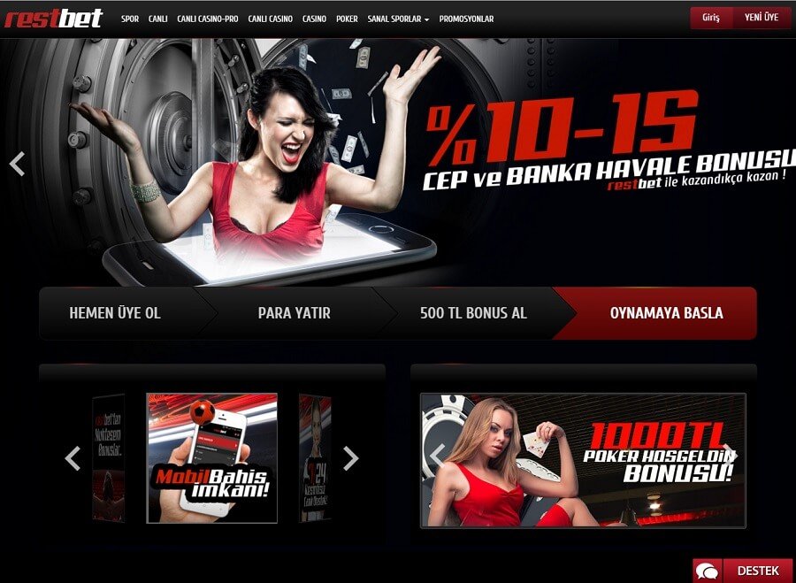 restbet bahis sitesi görünüm
